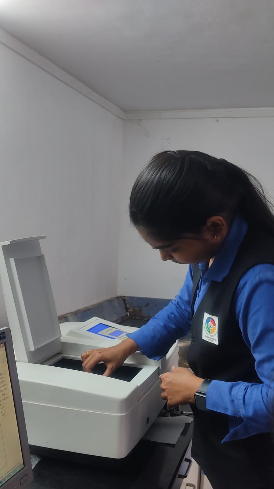 Student performing practical 1